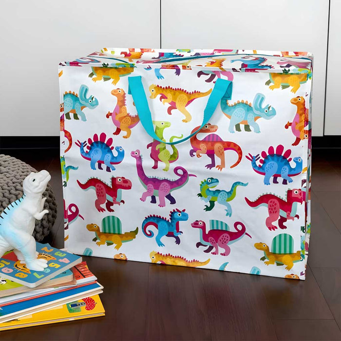 XXL Jumbo Bag Baby Dinos Dinosaurier 55cm Recyclet Aufbewahrungstasche Einkaufstasche