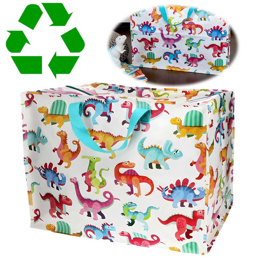 XXL Jumbo Bag Baby Dinos Dinosaurier 55cm Recyclet Aufbewahrungstasche Einkaufstasche