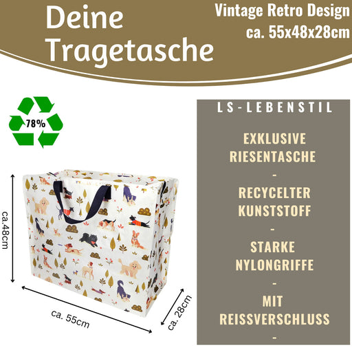 KI-generiertes Bild,XXL Jumbo Bag Dog Park Hunde 55cm Aufbewahrungstasche Einkaufstasche