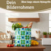 KI-generiertes Bild,Shopper Einkaufstasche Daisy Blau Grün faltbar Strandtasche Tragetasche