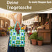 KI-generiertes Bild,Shopper Einkaufstasche Daisy Blau Grün faltbar Strandtasche Tragetasche