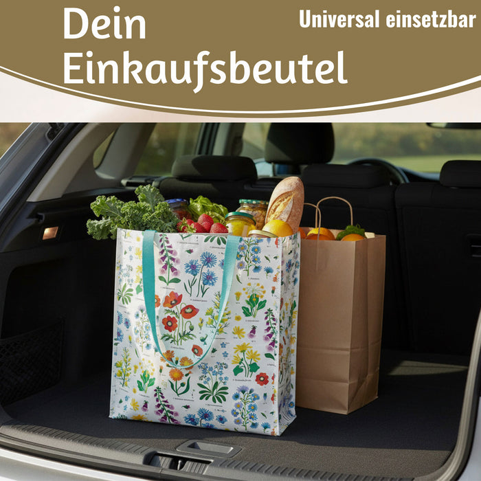 KI-generiertes Bild,Shopper Einkaufstasche Wild Flowers faltbar Strandtasche Tragetasche