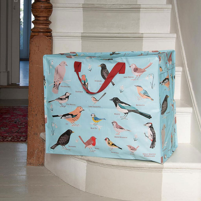 XXL Jumbo Bag Garden Birds 55cm Recyclet Aufbewahrungstasche Einkaufstasche