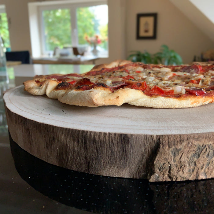 XL Rindenbrett Baumscheibe Rund Holz Ø 28-34cm Astscheibe Rindenscheibe