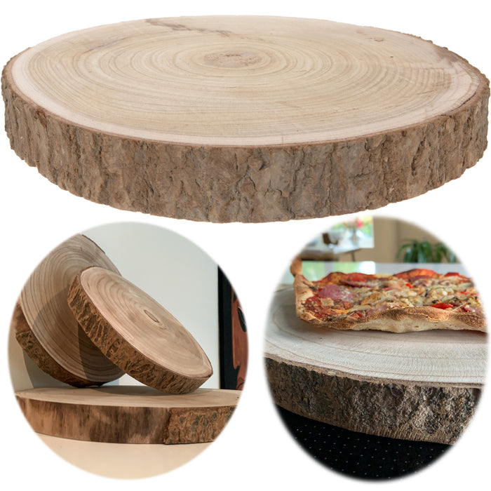 KI-generiertes Bild XL Rindenbrett Baumscheibe Rund Holz Ø 28-34cm Astscheibe Rindenscheibe