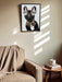 Wandbild französische Bulldogge 40x60cm Vogue Diamant Schwarz Kunstdruck Leinwand