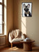 Wandbild französische Bulldogge 40x60cm Vogue Diamant Schwarz Kunstdruck Leinwand