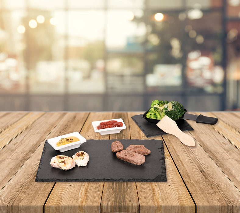 Schieferplatte 30x20cm Servierplatte Schieferteller Tischset Sushi Deko