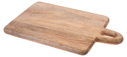 Mango Holz Schneidebrett mit Griff 32cm Vesperbrett Tranchierbrett Massiv