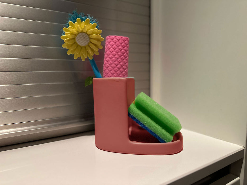 Design Spülbecken Organizer Alt Rosa Waschbecken Schwammhalter Schwammablage