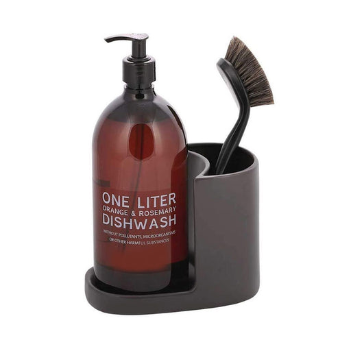 Design Spülbecken Organizer Grau Braun Waschbecken Schwammhalter Schwammablage