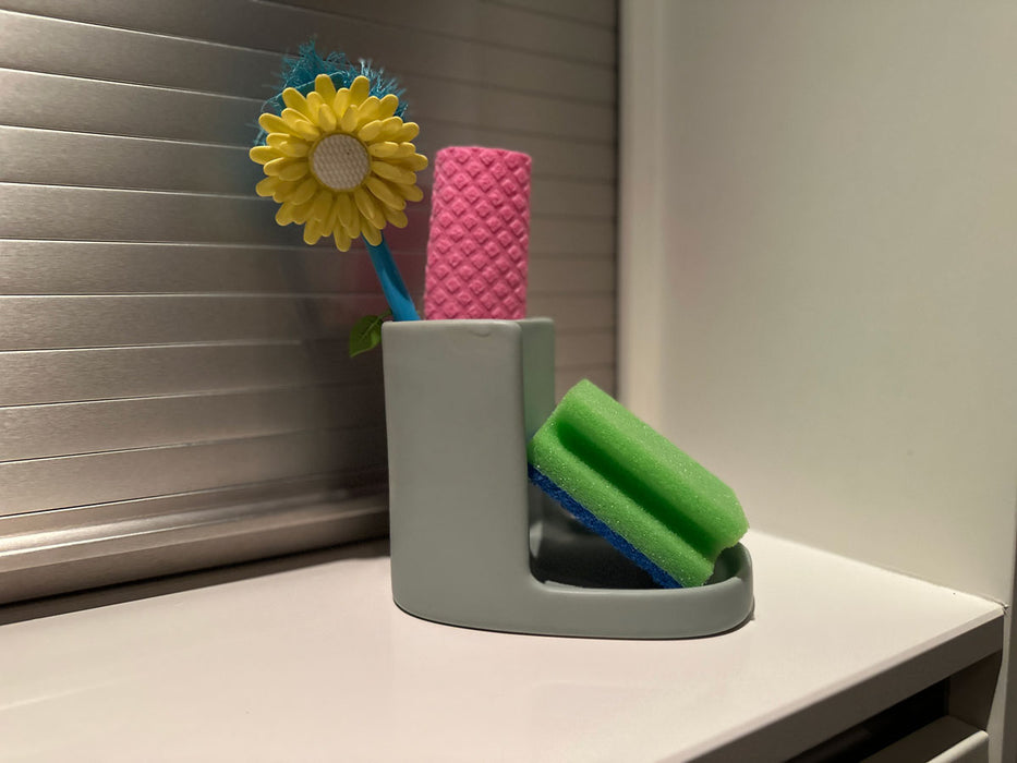 Design Spülbecken Organizer Leaf Grün Waschbecken Schwammhalter Schwam — LS-LebenStil