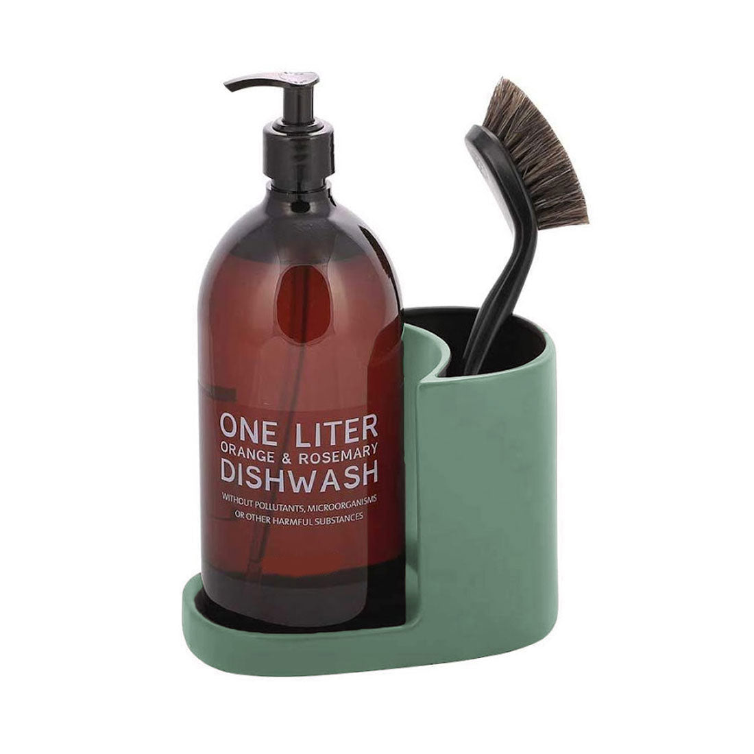 Design Spülbecken Organizer Leaf Grün Waschbecken Schwammhalter Schwam — LS-LebenStil