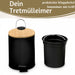 Tretmülleimer Papierkorb 3L Schwarz Soft Close Rund Kosmetikeimer Fußpedal Mülleimer