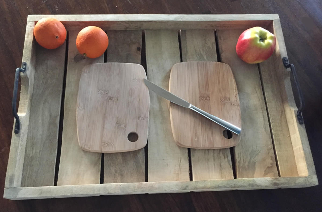 KI-generiertes Bild,XXL Mango Serviertablett 56x39cm B-Ware Holz-Tablett Dekotablett Griff Henkel Shabby