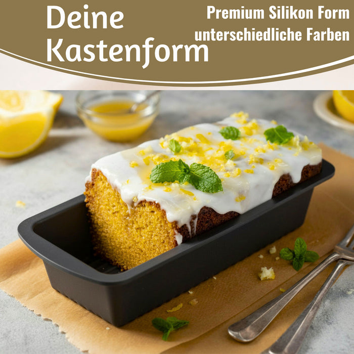 KI-generiertes Bild,Silikon Königskuchenform 25cm Backform Kuchenform Kastenform Brotbackform