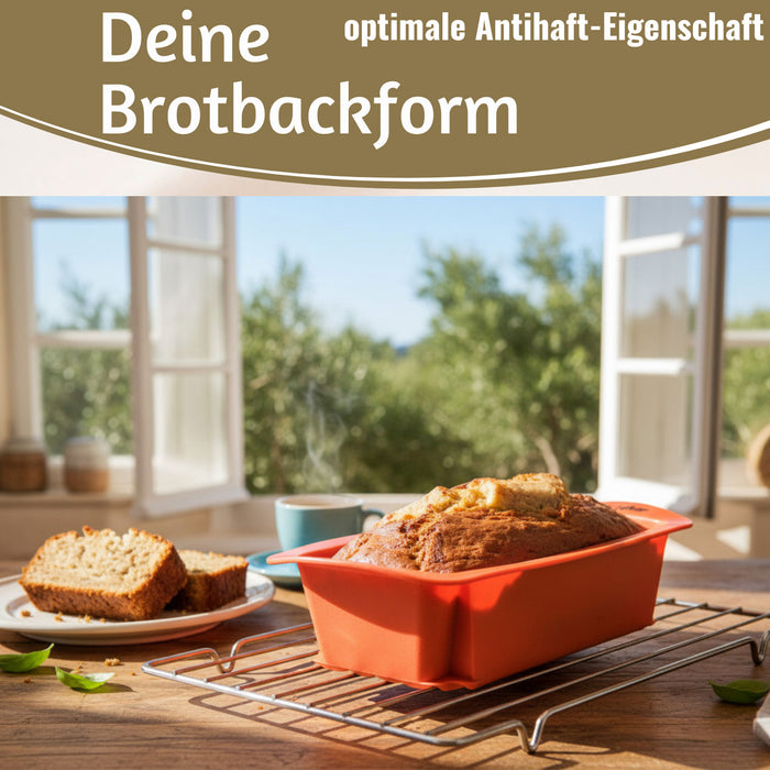 KI-generiertes Bild,Silikon Königskuchenform 25cm Backform Kuchenform Kastenform Brotbackform