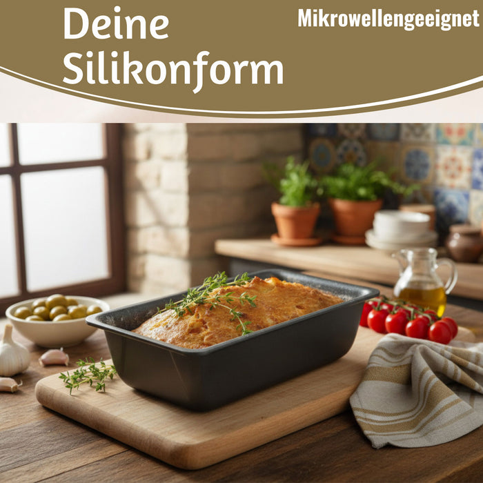 KI-generiertes Bild,Silikon Königskuchenform 25cm Backform Kuchenform Kastenform Brotbackform