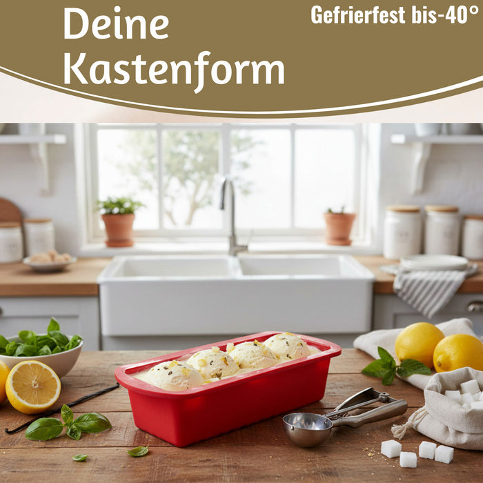KI-generiertes Bild,Silikon Königskuchenform 25cm Backform Kuchenform Kastenform Brotbackform
