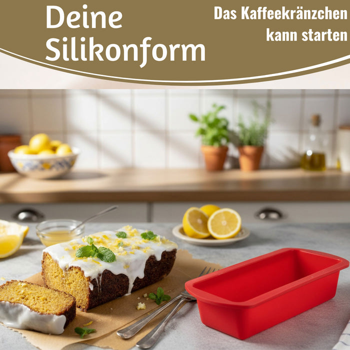 KI-generiertes Bild,Silikon Königskuchenform 25cm Backform Kuchenform Kastenform Brotbackform