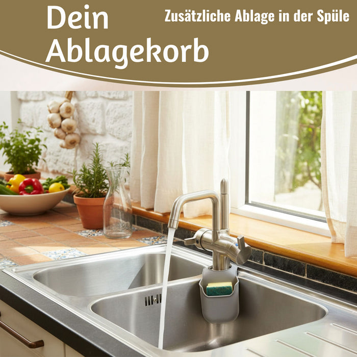küche aufbewahrung schwamm Silikon Schwammhalter 2´er Set Wasserhahn Halterung für Küchenspüle Wa — LS-LebenStil