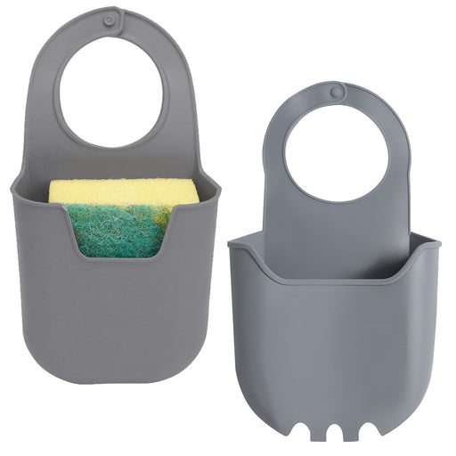 Silikon Schwammhalter 2´er Set Wasserhahn Halterung für Küchenspüle Waschbecken