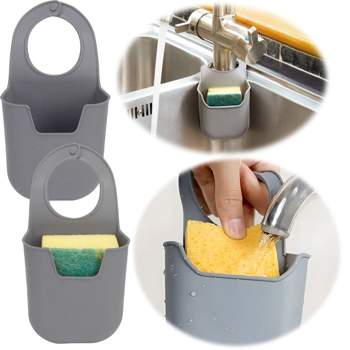 Silikon Schwammhalter 2´er Set Wasserhahn Halterung für Küchenspüle Wa — LS-LebenStil