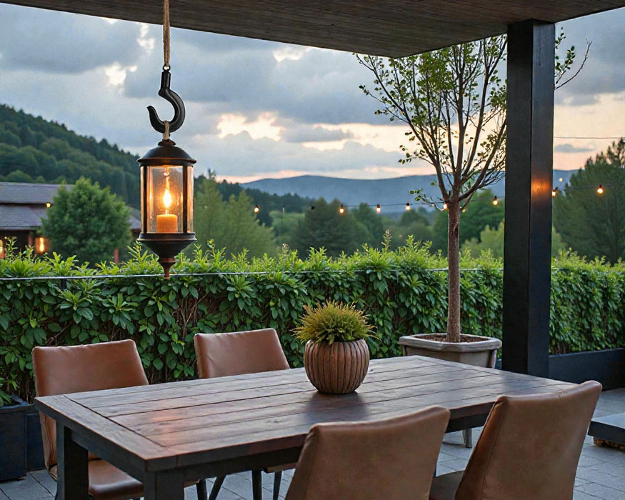 Loft Deckenhaken Gusseisen 10x6cm Sisal Kordel 100cm für Blumentöpfe Blumenampel