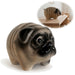 KI-generiertes Bild Keramik Hunde Spardose Mops 13cm Sparbüchse Sparschwein abschließbar Geschenk