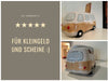 KI-generiertes Bild,Keramik Sparschwein Retro Mini-Bus Design 16x12x9cm Sparbüchse Spardose