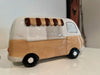 KI-generiertes Bild,Keramik Sparschwein Retro Mini-Bus Design 16x12x9cm Sparbüchse Spardose