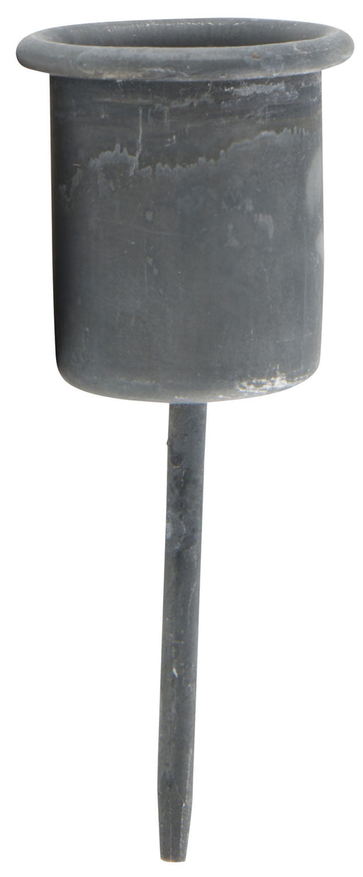KI-generiertes Bild,IB Laursen Metall Stabkerzenhalter Shabby Grau 8cm Spieß Kerzenständer Kerzenstecker