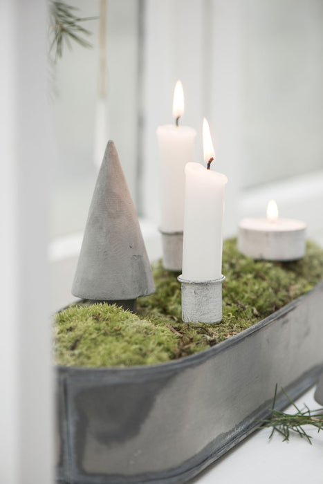 KI-generiertes Bild,IB Laursen Metall Stabkerzenhalter Shabby Weiß 8cm Spieß Kerzenständer Kerzenstecker