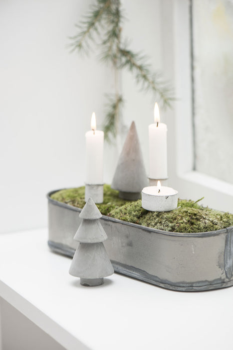 KI-generiertes Bild,IB Laursen Metall Stabkerzenhalter Shabby Weiß 8cm Spieß Kerzenständer Kerzenstecker