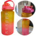 XXL Wasserflasche 2000ml Pink Sportflasche Trinkflasche Klappdeckel auslaufsicher