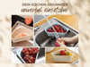 KI-generiertes Bild,Spülbecken Organizer Dreieck Beige Abtropfsieb Schwammhalter Abflusskorb Saugnapf