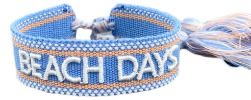 Canvas Statement Armband Beach Days Quasten besticktes Webarmband