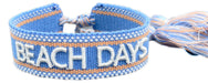 Canvas Statement Armband Beach Days Quasten besticktes Webarmband