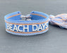Canvas Statement Armband Beach Days Quasten besticktes Webarmband
