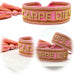 Canvas Statement Armband Carpe Diem Rose Gold Quasten besticktes Webarmband