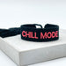 Canvas Statement Armband Chill Mode Schwarz Quasten besticktes Webarmband