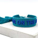 Canvas Statement Armband Focus on the Good Türkis Quasten besticktes Webarmband