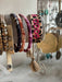 KI-generiertes Bild,Canvas Statement Armband Leo Good Vibes Leopard Pink Quasten besticktes Webarmband