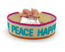 Canvas Statement Armband Love Peace Happiness Quasten besticktes Webarmband
