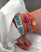 Canvas Statement Armband Love Peace Happiness Quasten besticktes Webarmband