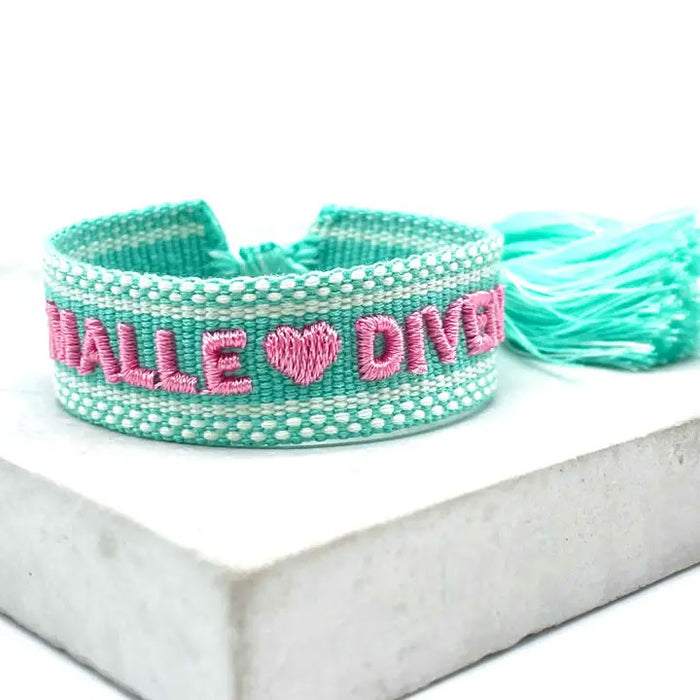 Canvas Statement Armband Malle 💗 Diven Quasten besticktes Webarmband