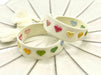 Canvas Statement Armband Herzen Multi Colour Bunt Quasten besticktes Webarmband