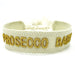 KI-generiertes Bild,Canvas Statement Armband Prosecco Baby Quasten besticktes Webarmband