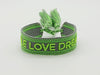 Canvas Statement Armband Smile Love Dream Quasten besticktes Webarmband