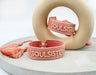 Canvas Statement Armband Soulsister Rosa Weiß Quasten besticktes Webarmband